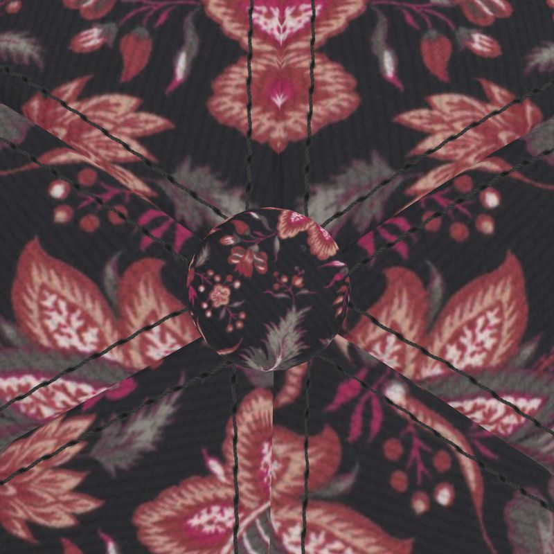 Dark Paisley Floral Custom Hat.