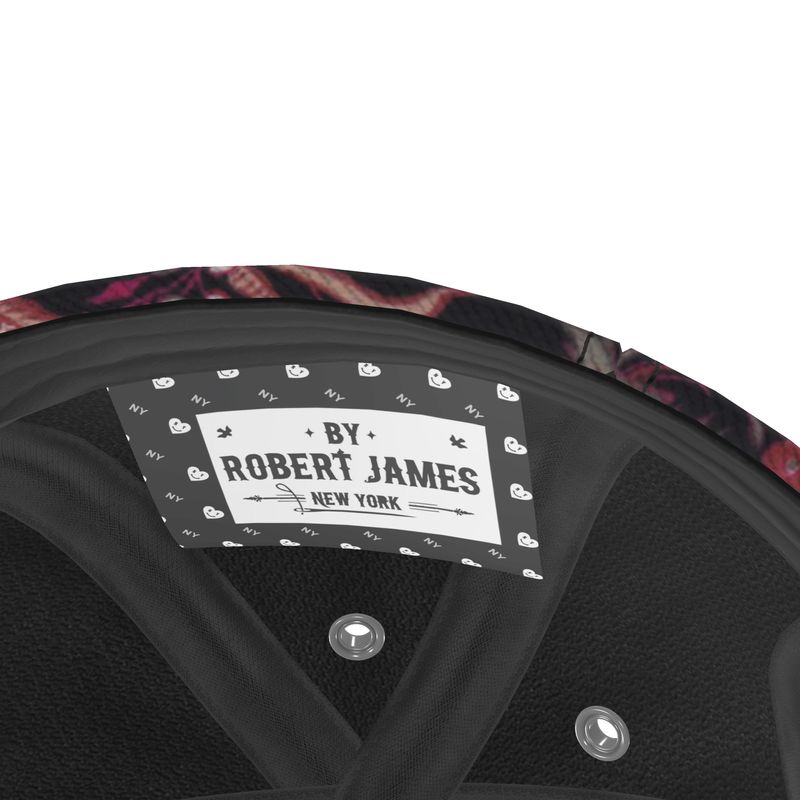 Dark Paisley Floral Custom Hat.