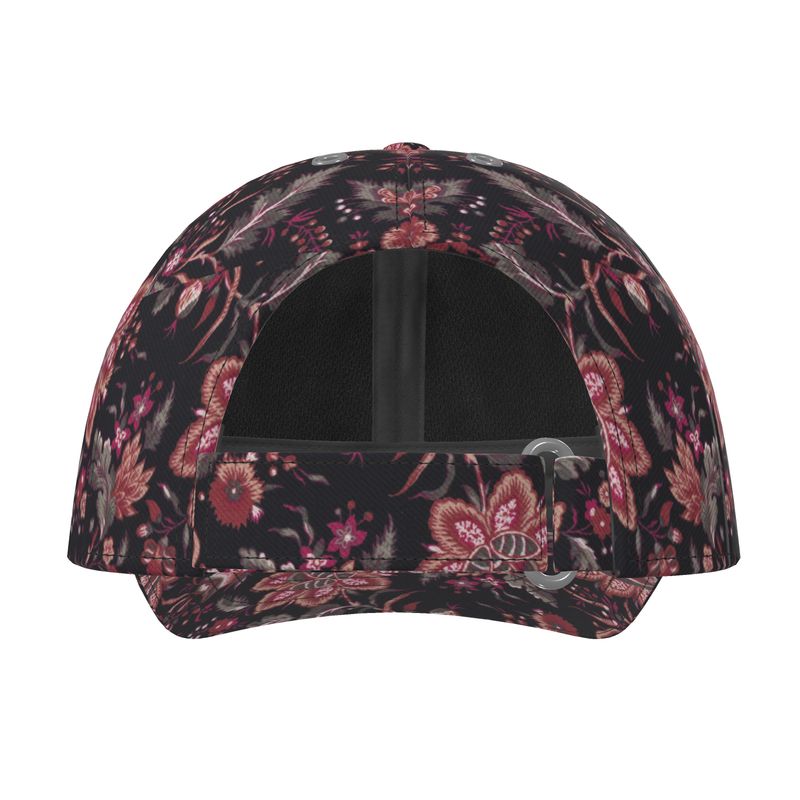 Dark Paisley Floral Custom Hat.