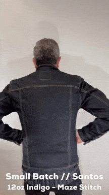 SANTOS //TYPE 11 // BRJ JAPANESE 12OZ BLACK DENIM JACKET -IN STOCK M