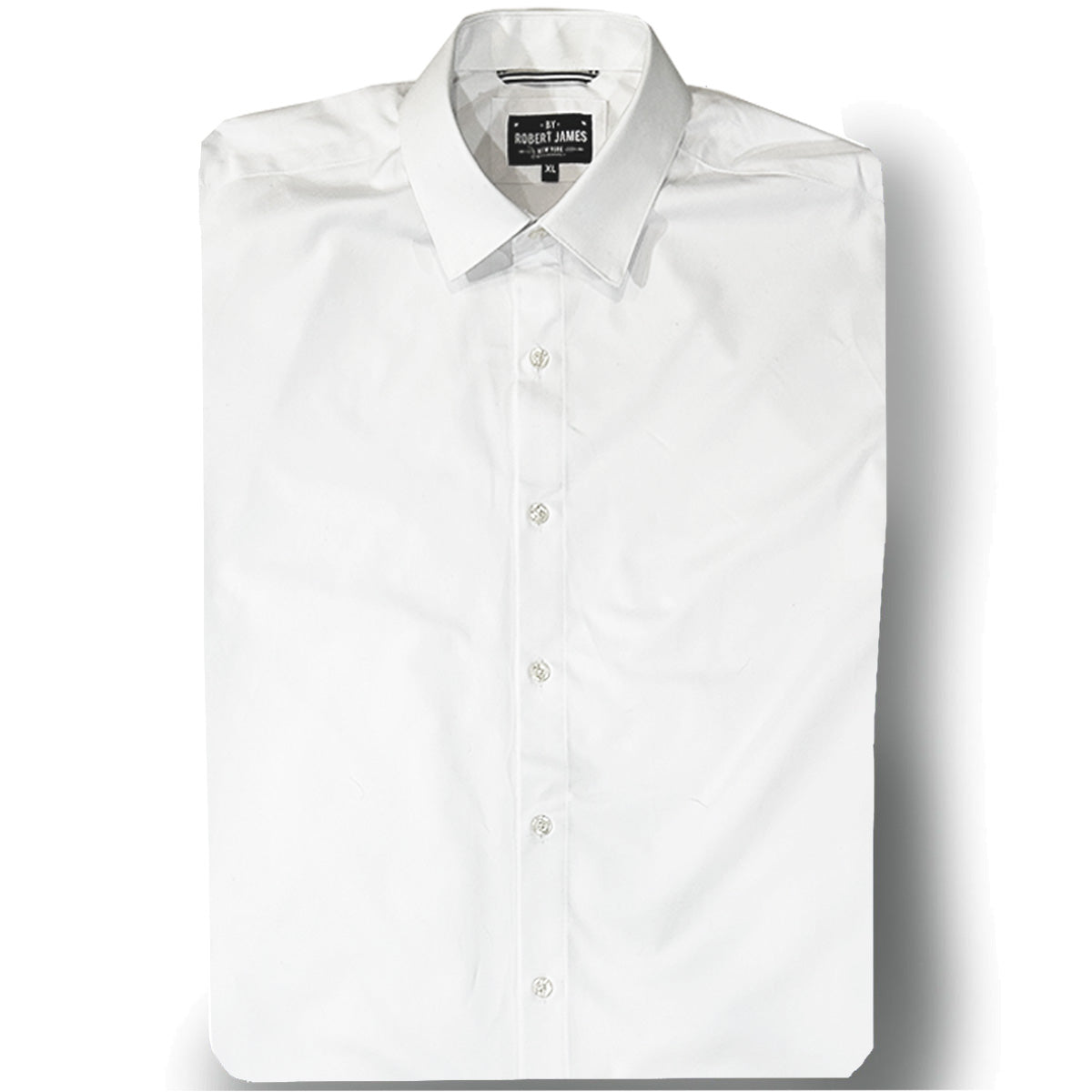 ANTHONY // WHITE SEA ISLAND 2 PLY BROADCLOTH - FIne 2 3/4" spread Collar Dress Shirt- SMALL BATCH STYLE
