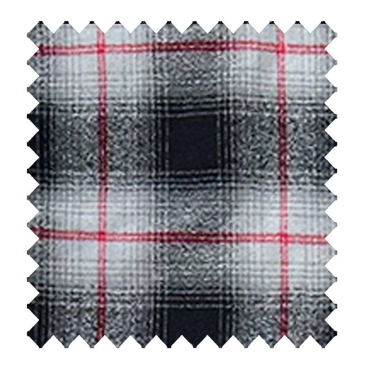 Axe // Grey Shadow Plaid Red Pin Flannel - Black Snap - Small Batch