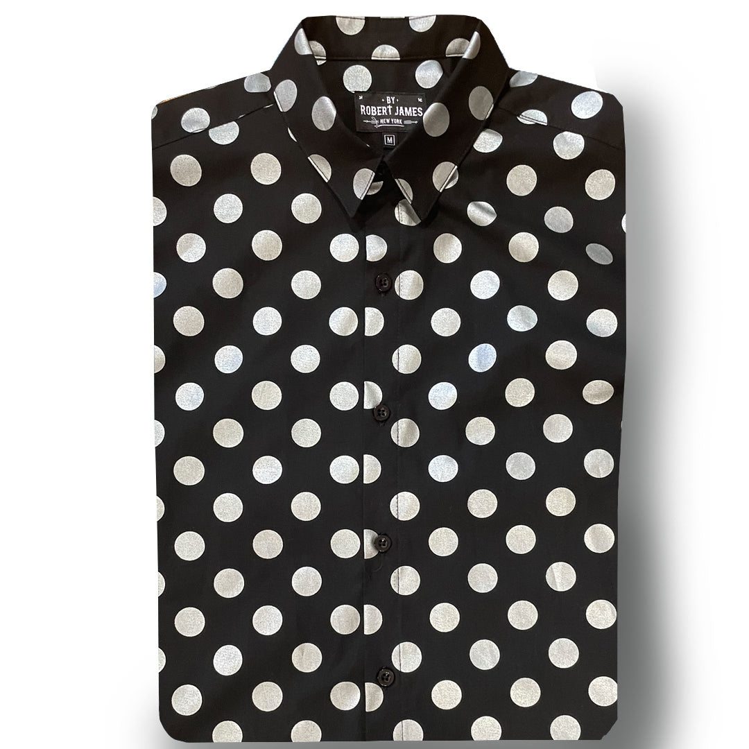 Niko // Mega Dot White on Black- SMALL BATCH STYLE