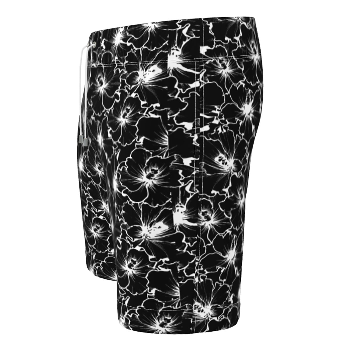 Black Hibiscus - SWIM SHORTS