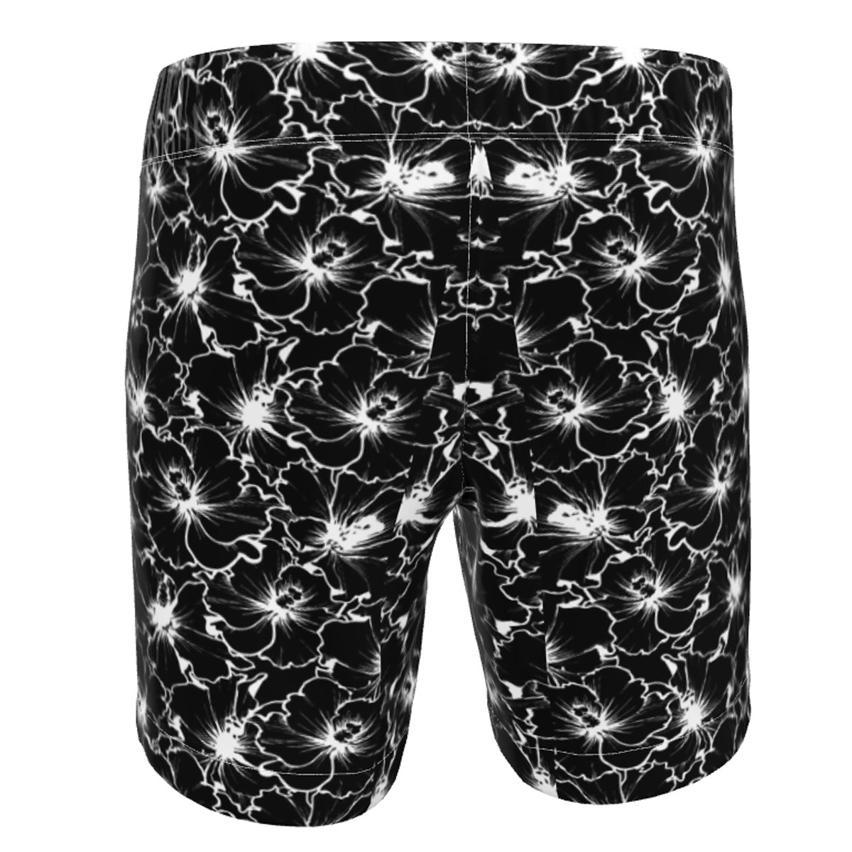 Black Hibiscus - SWIM SHORTS