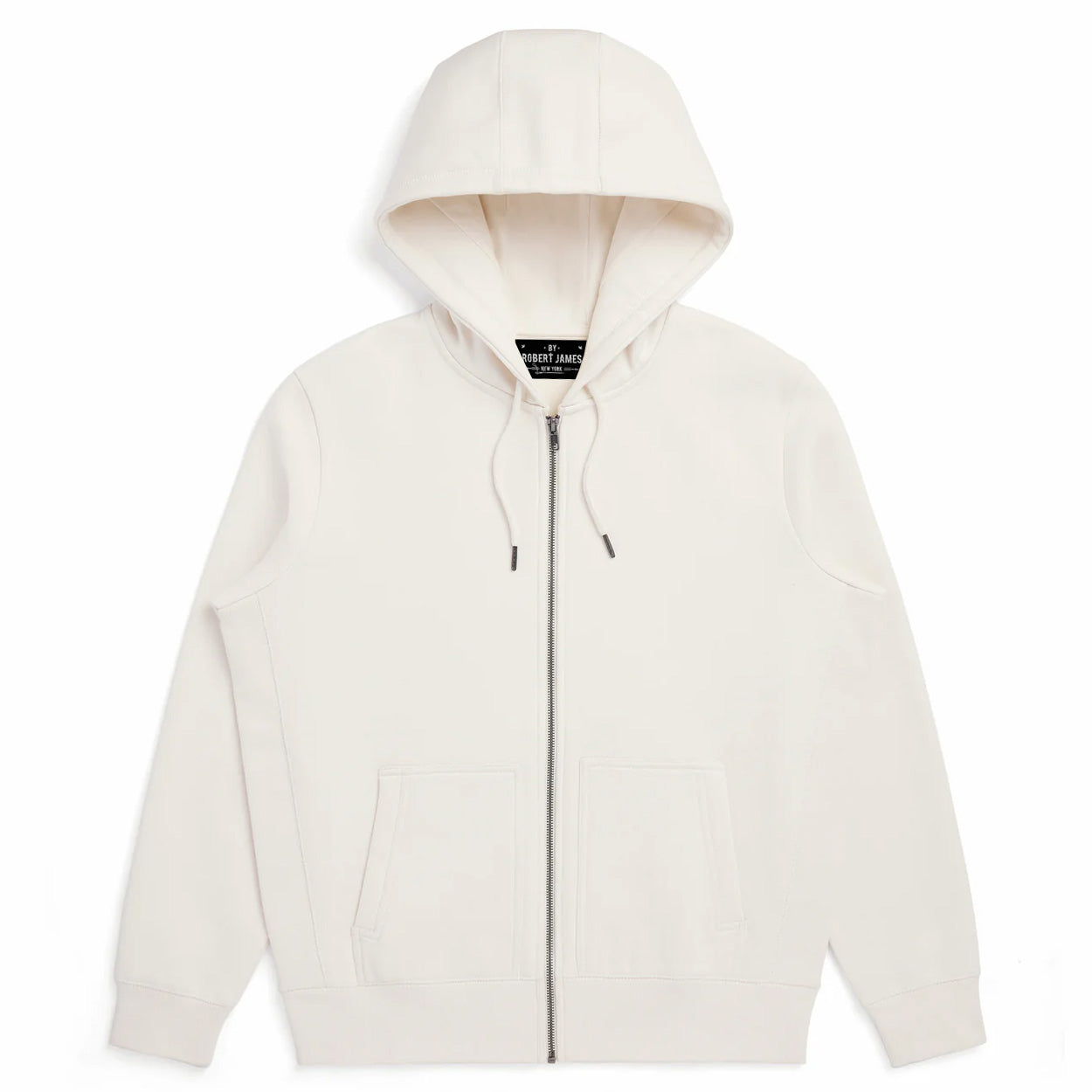 BRJ AVENUE - Organic Pima Hoodie // BONE - Zip Heavyweight Hoodie