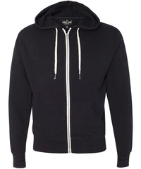 BRJ BROADWAY // BLACK   Full Zip Hoodie -  French Terry  Men's Knit By Robert James