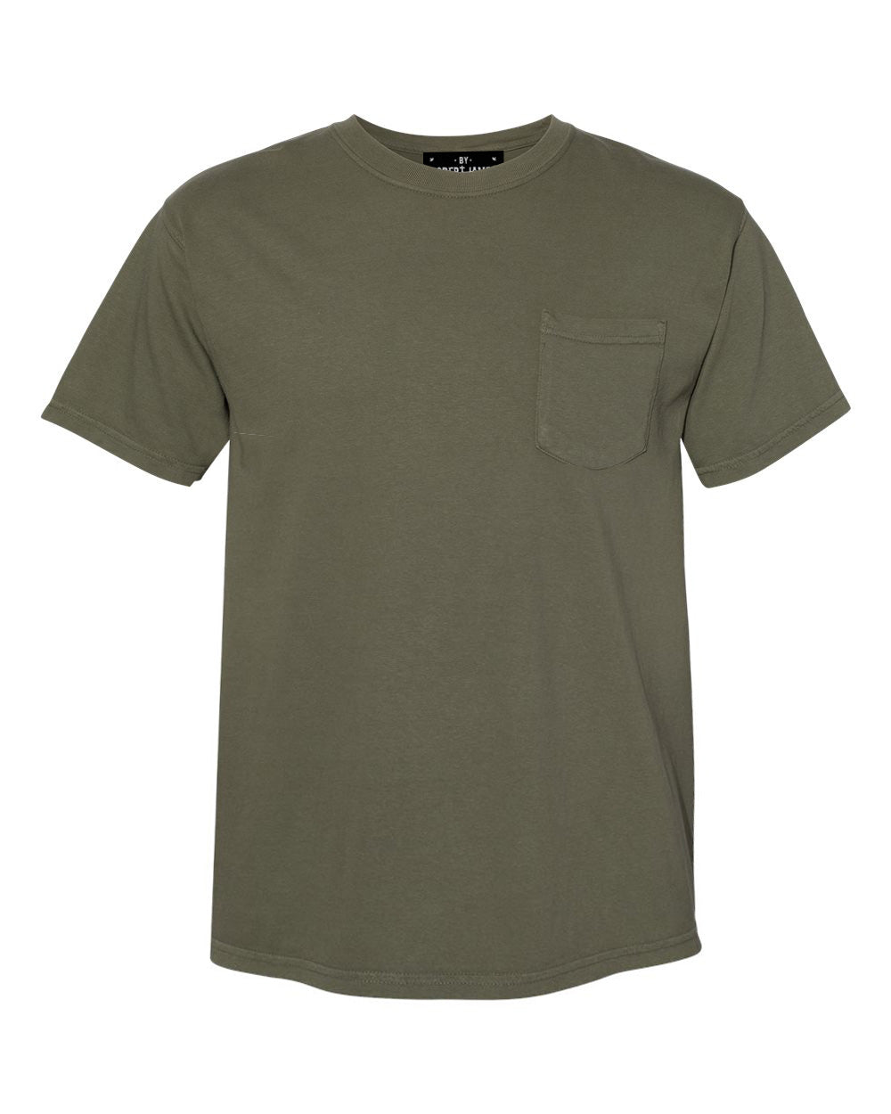 DAGGERS PIGMENT DYED POCKET TEE - DEEP ARMY DRAB Men's Knit T-Shirt By Robert James