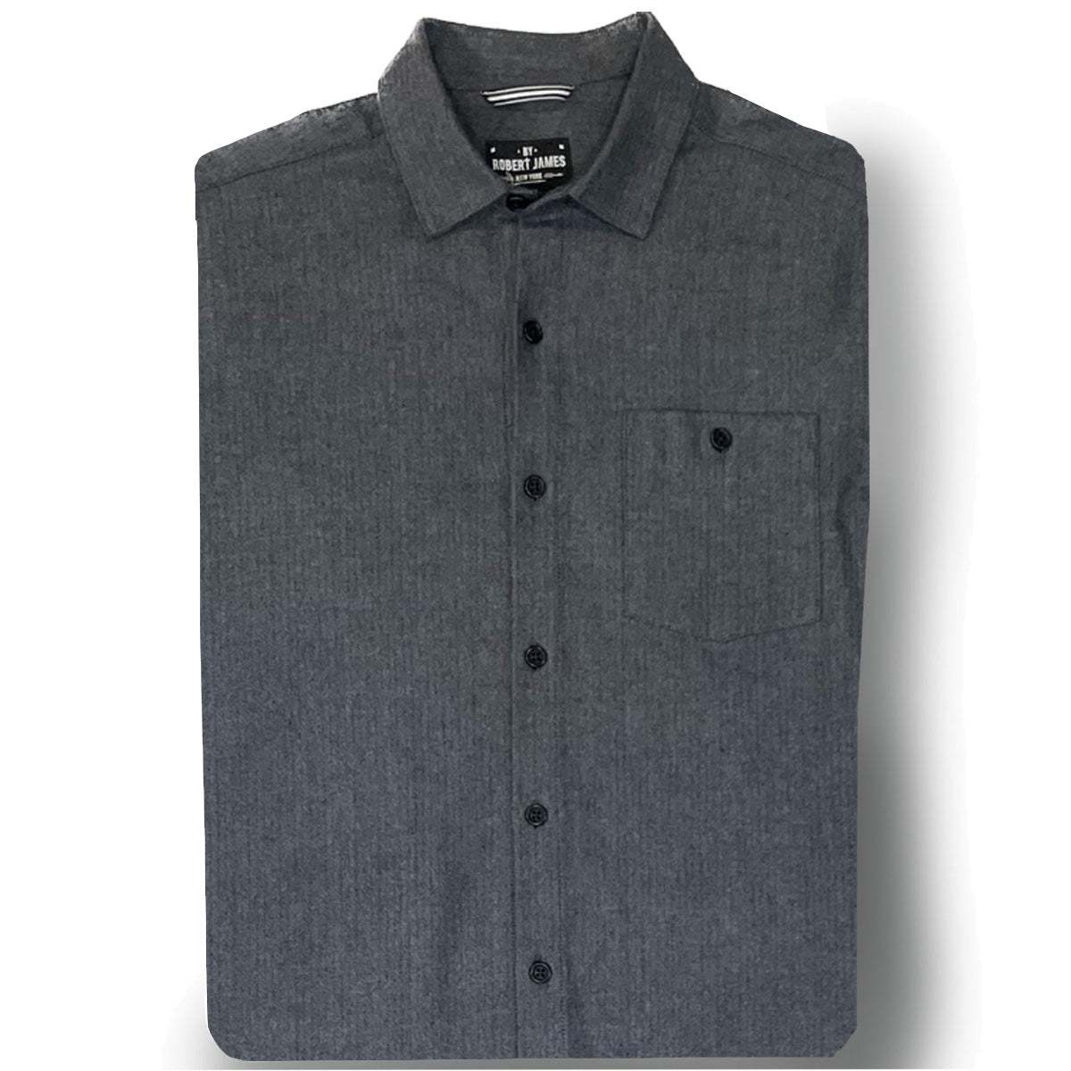Dylan // Black Coal Herringbone Flannel - SMALL BATCH STYLE