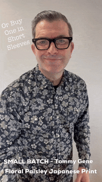 JT SS WESTERN // Japan Print Navy Floral Paisley - SMALL BATCH STYLE