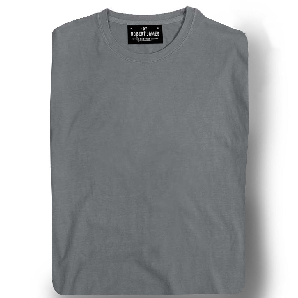 EASTMAN -PIGMENT DYED TEE -2 STROKE GREY Men's Knit T-Shirt By Robert James