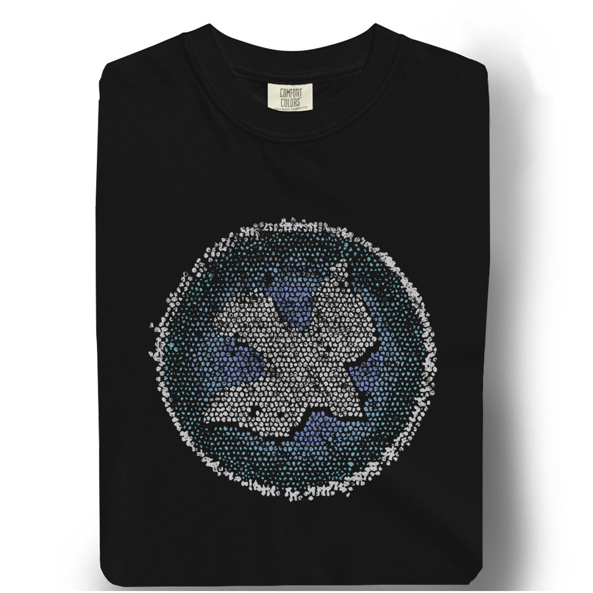 Blue Flame Dove Mosaic - Garment-Dyed Heavyweight Tee