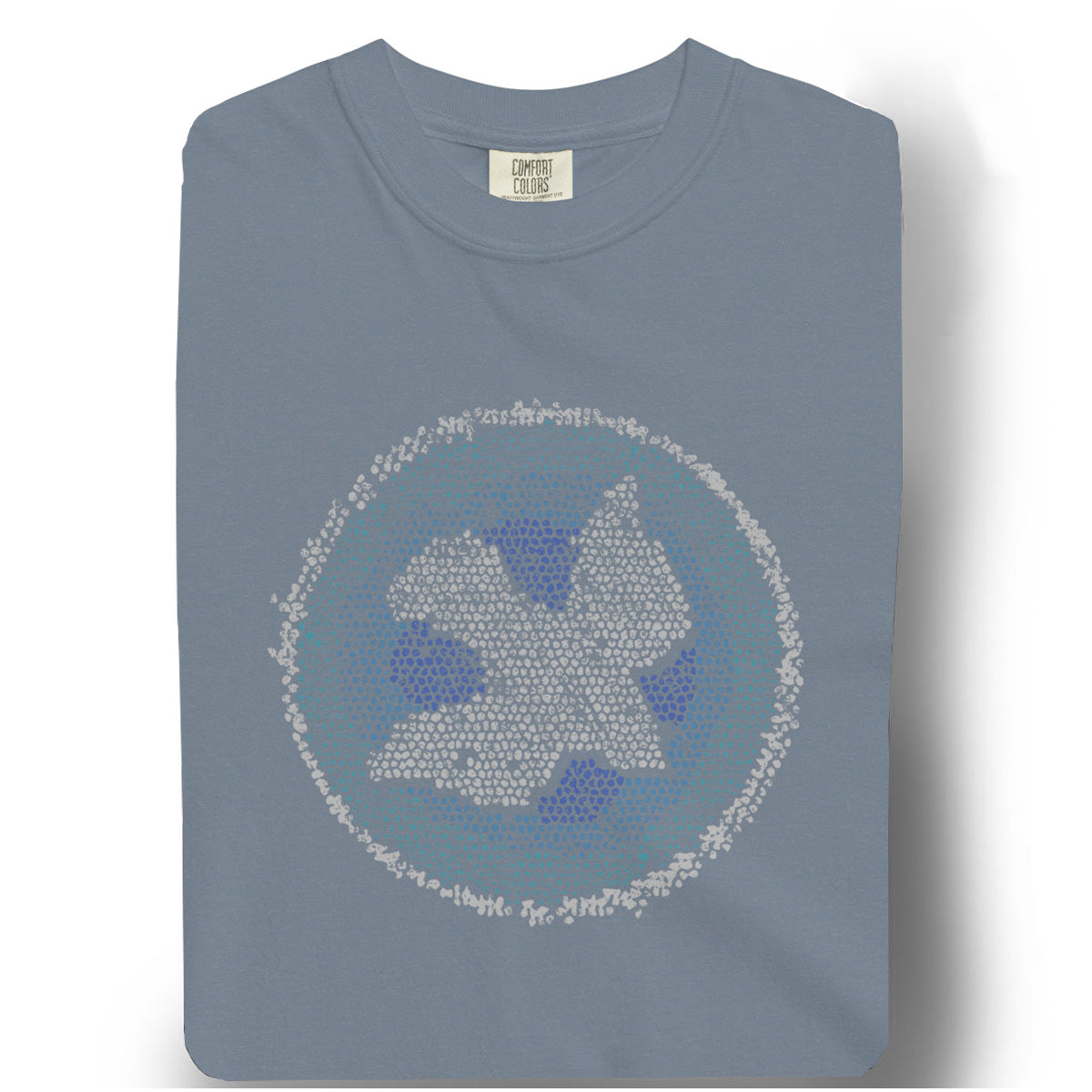 Blue Flame Dove Mosaic - Garment-Dyed Heavyweight Tee