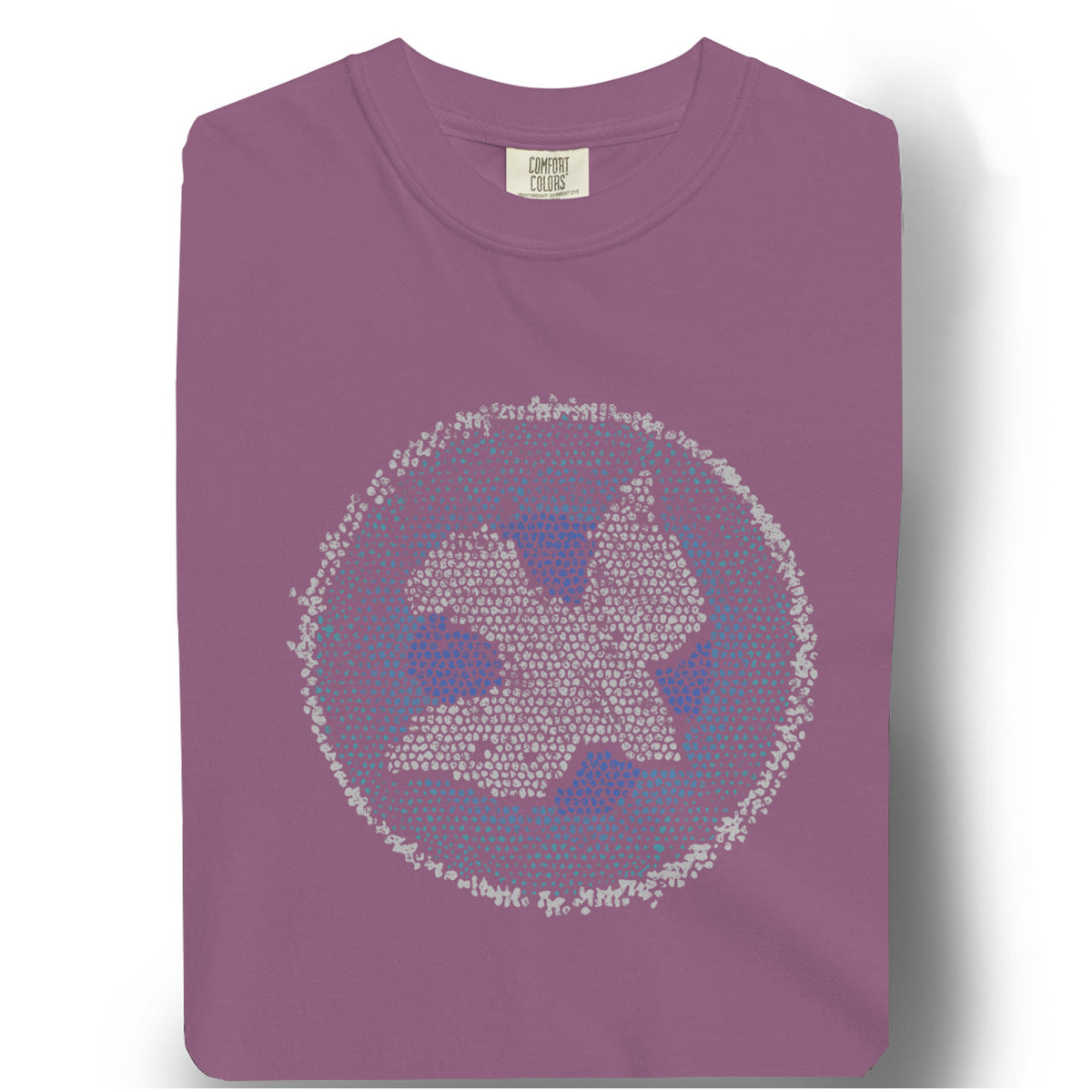 Blue Flame Dove Mosaic - Garment-Dyed Heavyweight Tee