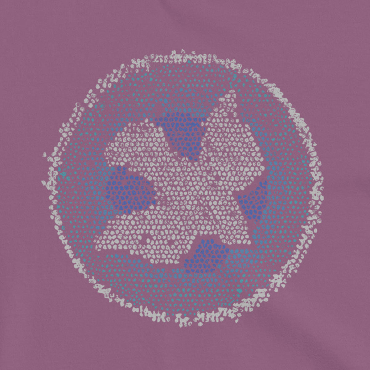 Blue Flame Dove Mosaic - Garment-Dyed Heavyweight Tee
