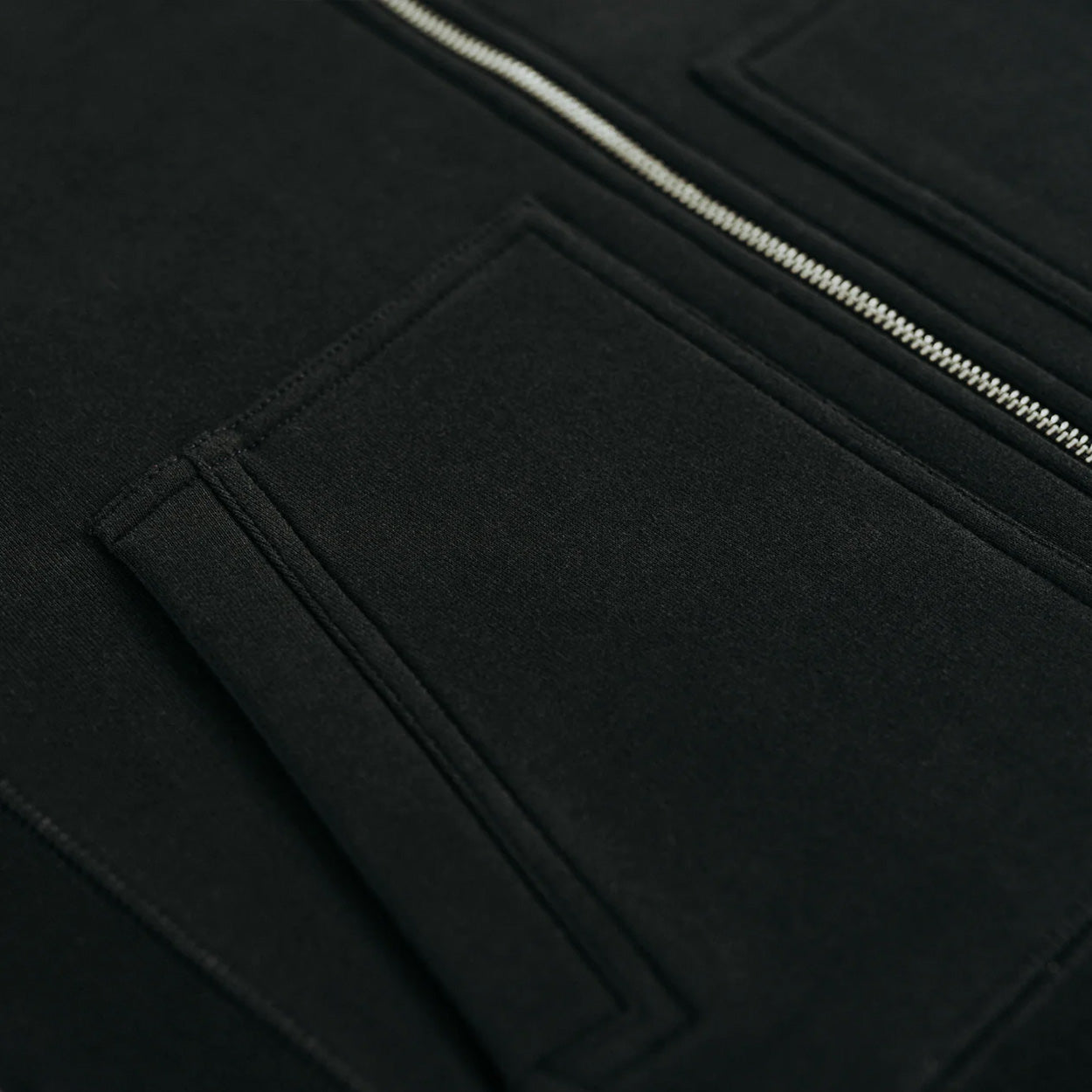 BRJ AVENUE - Organic Pima Hoodie // BLACK - Zip Heavyweight Hoodie