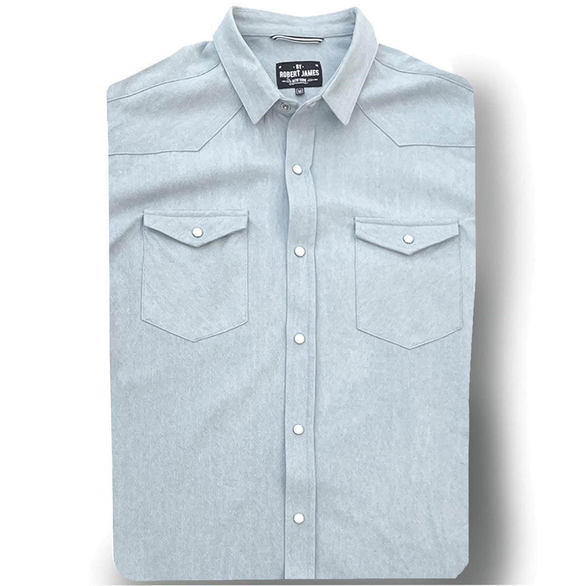 Tommy Gene // 6.5 OZ 100% Cotton Bleached Denim - White Marble Matte Snap- SMALL BATCH STYLE