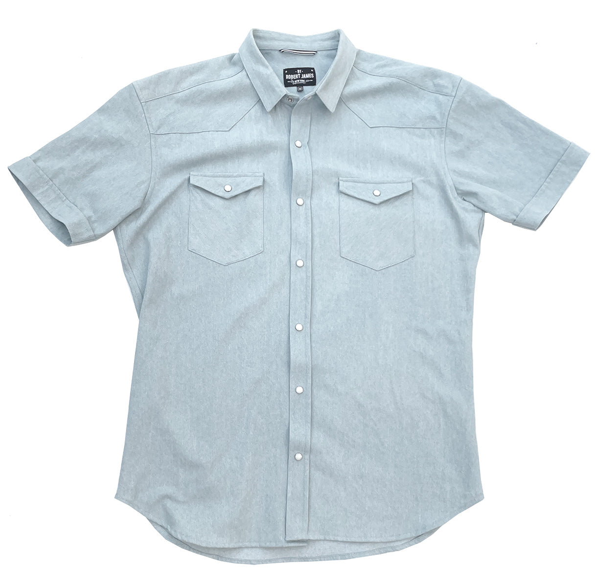 JT SS WESTERN // 6.5 OZ Bleached Indigo Denim - SMALL BATCH STYLE