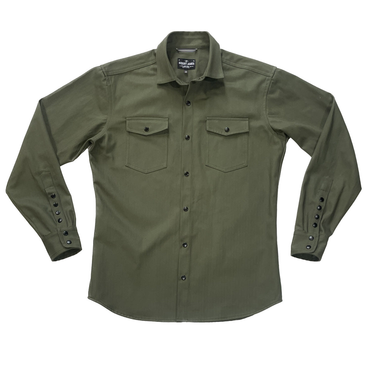 Axe // 9 oz Olive Herringbone - SMALL BATCH SHIRTS