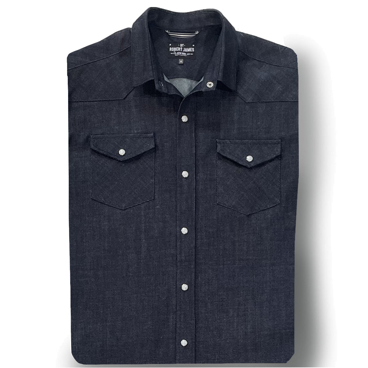 Tommy Gene // 9 oz Denim White Western Snap - SMALL BATCH SHIRTS