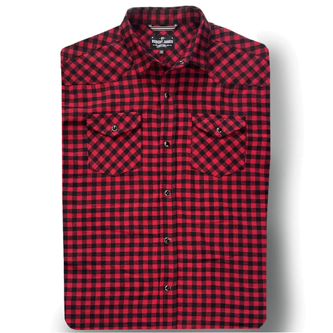 CUSTOMIZABLE //- TOMMY GENE  - GINGHAM FLANNEL - SMALL BATCH - 5 COLORS