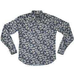 Tommy Gene // JAPAN PRINTED 100% Cotton Shirting - White Marble Matte Snap- SMALL BATCH STYLE