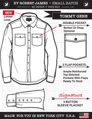 Tommy Gene // RED GREY BLACK SHADOW PLAID FLANNEL - SMALL BATCH STYLE