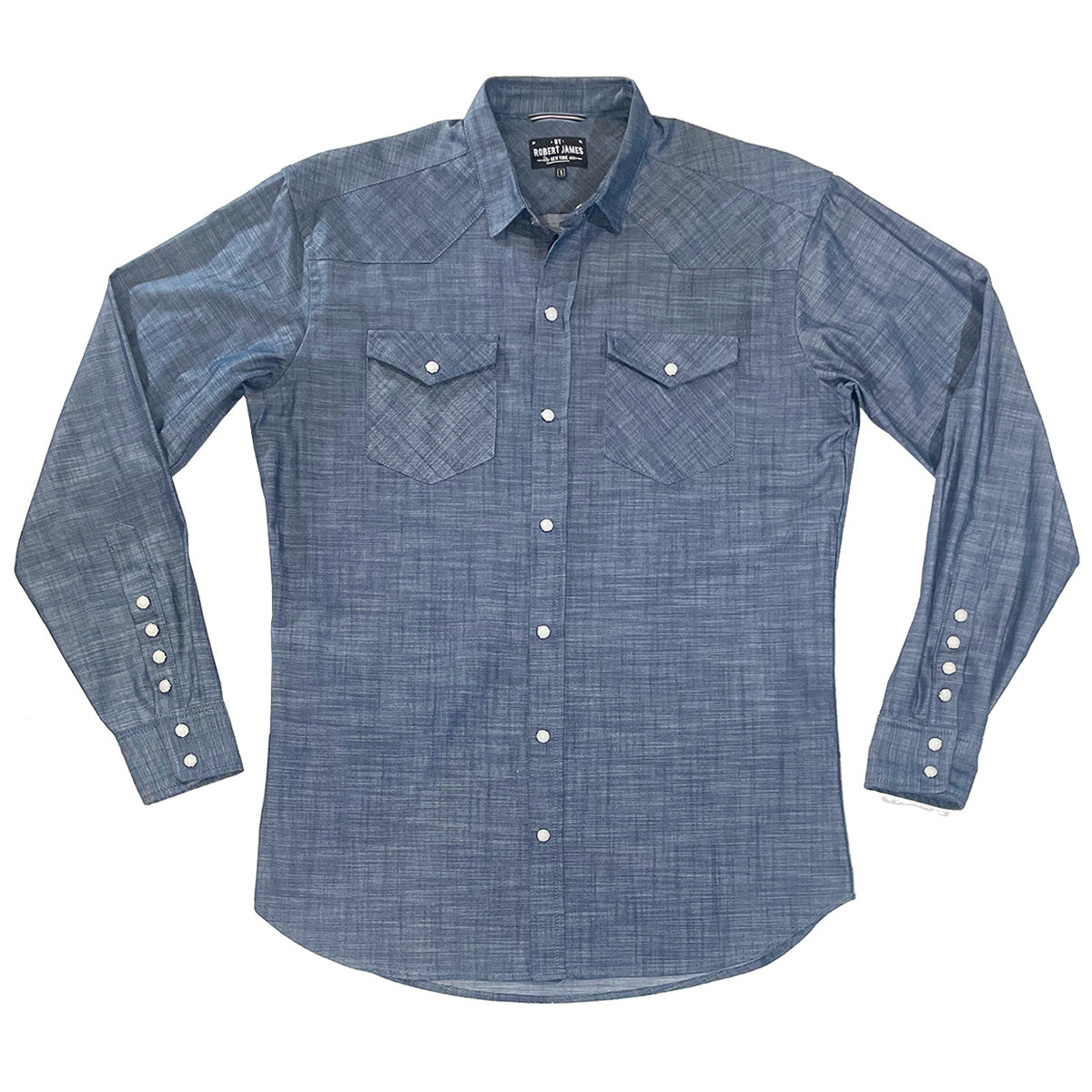 Tommy Gene // Cross Hatch Denim - SMALL BATCH CUSTOMIZABLE SHIRTS