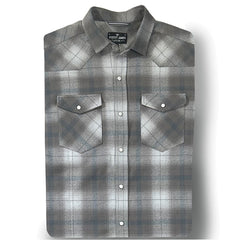 Tommy Gene // GREY TAUPE SHADOW PLAID FLANNEL - SMALL BATCH STYLE