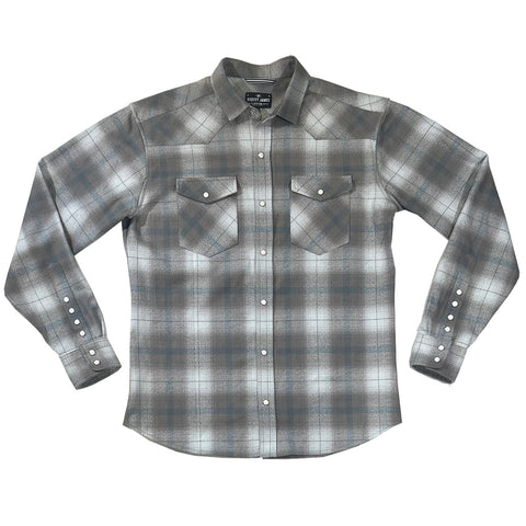 Tommy Gene // GREY TAUPE SHADOW PLAID FLANNEL - SMALL BATCH STYLE