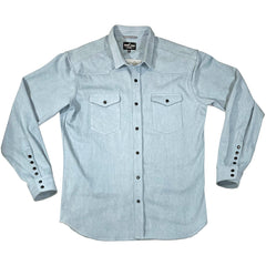 Tommy Gene // 10 OZ 100% Cotton Bleached Bull DenimBlack Matte Snap- SMALL BATCH STYLE