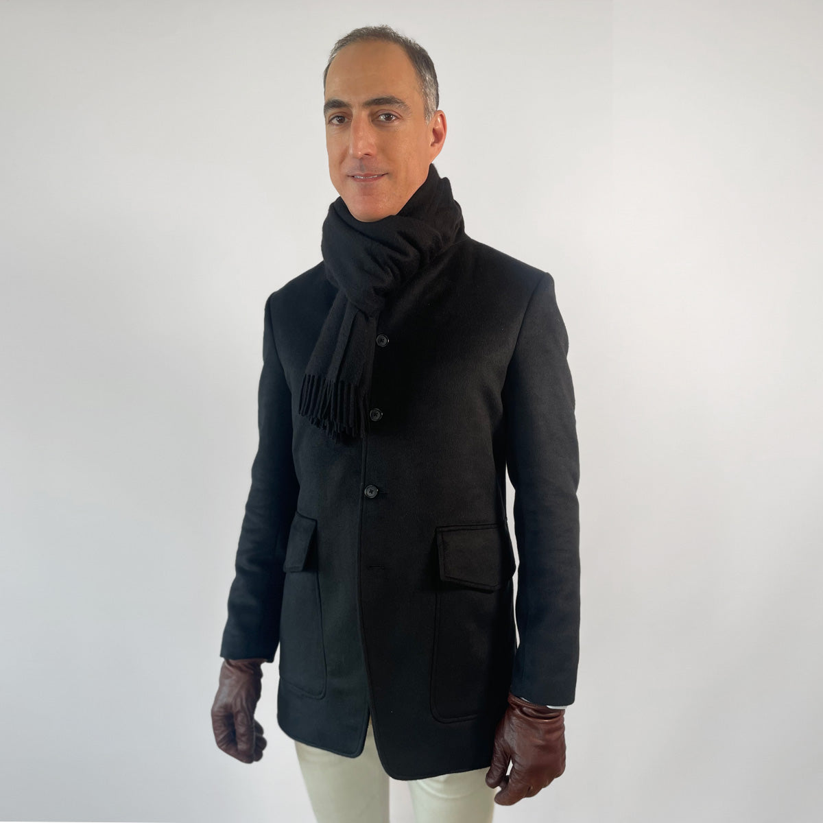 WOOL CASHMERE + ANGORA CUSTOM CLEAN BACK YORK JACKET - ROBERT VICTOR - CUSTOM MADE + FITTED