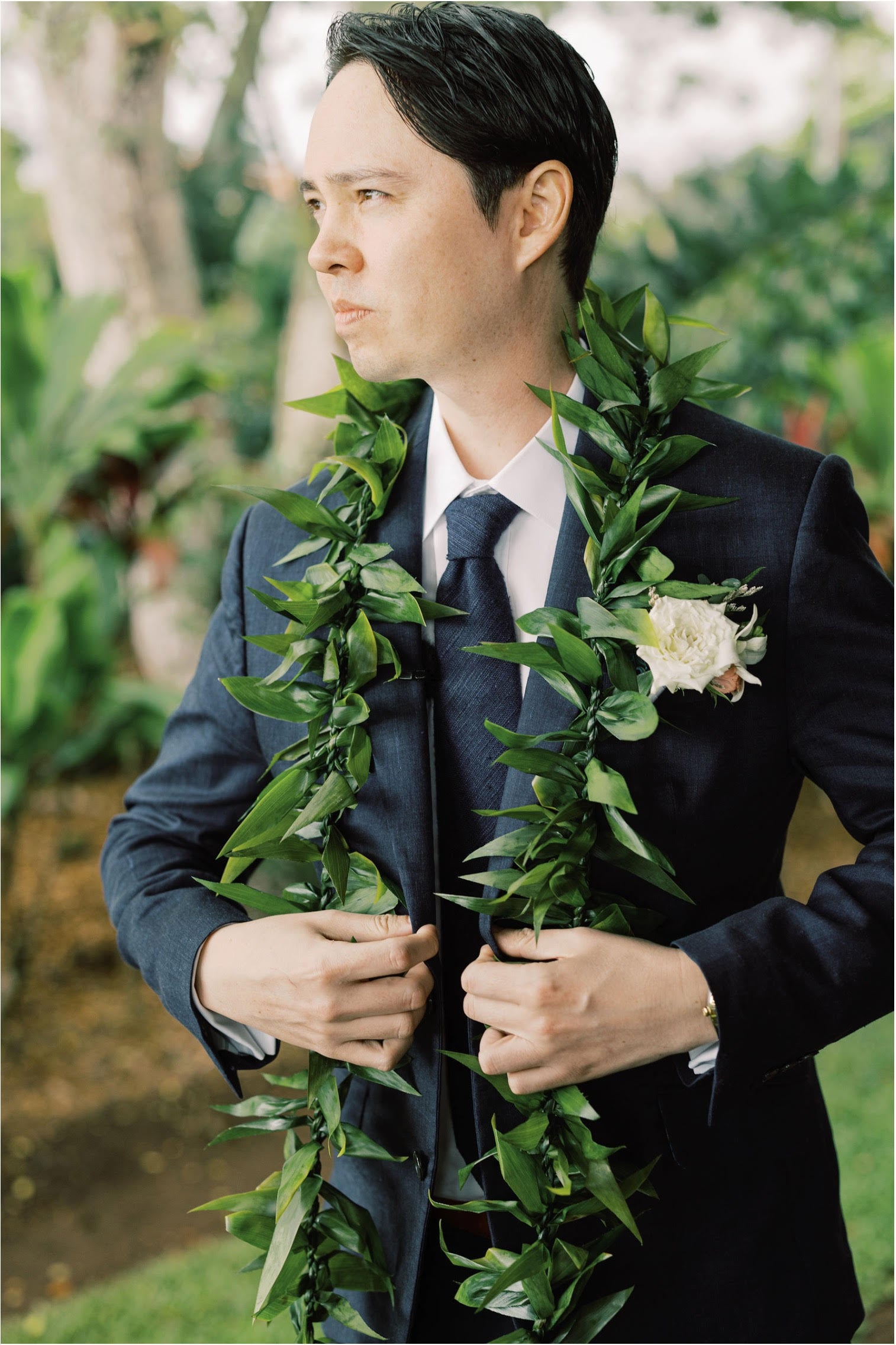 CUSTOM MADE LINEN SUIT + SHIRT- JAMES WALTON - HAWAIIAN WEDDING