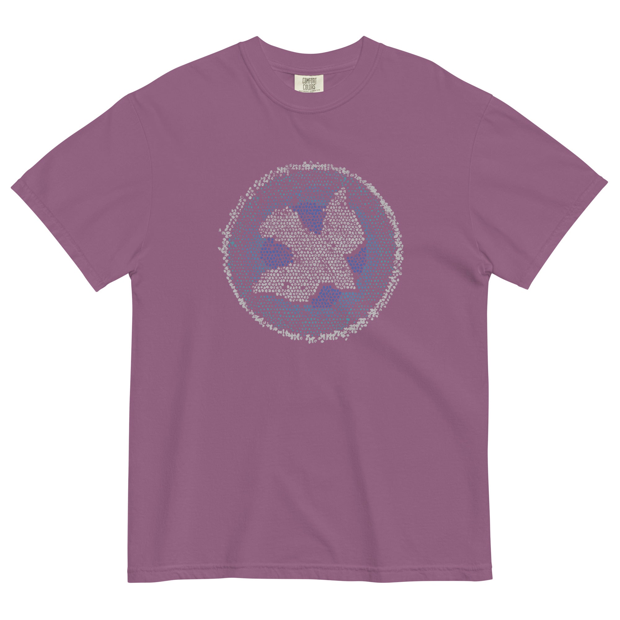 Blue Flame Dove Mosaic - Garment-Dyed Heavyweight Tee