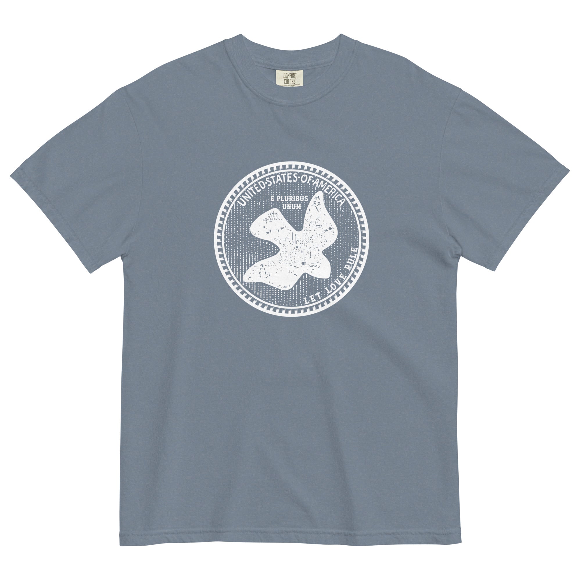 LET LOVE RULE Heavyweight Garment- Dyed heavyweighT Tee