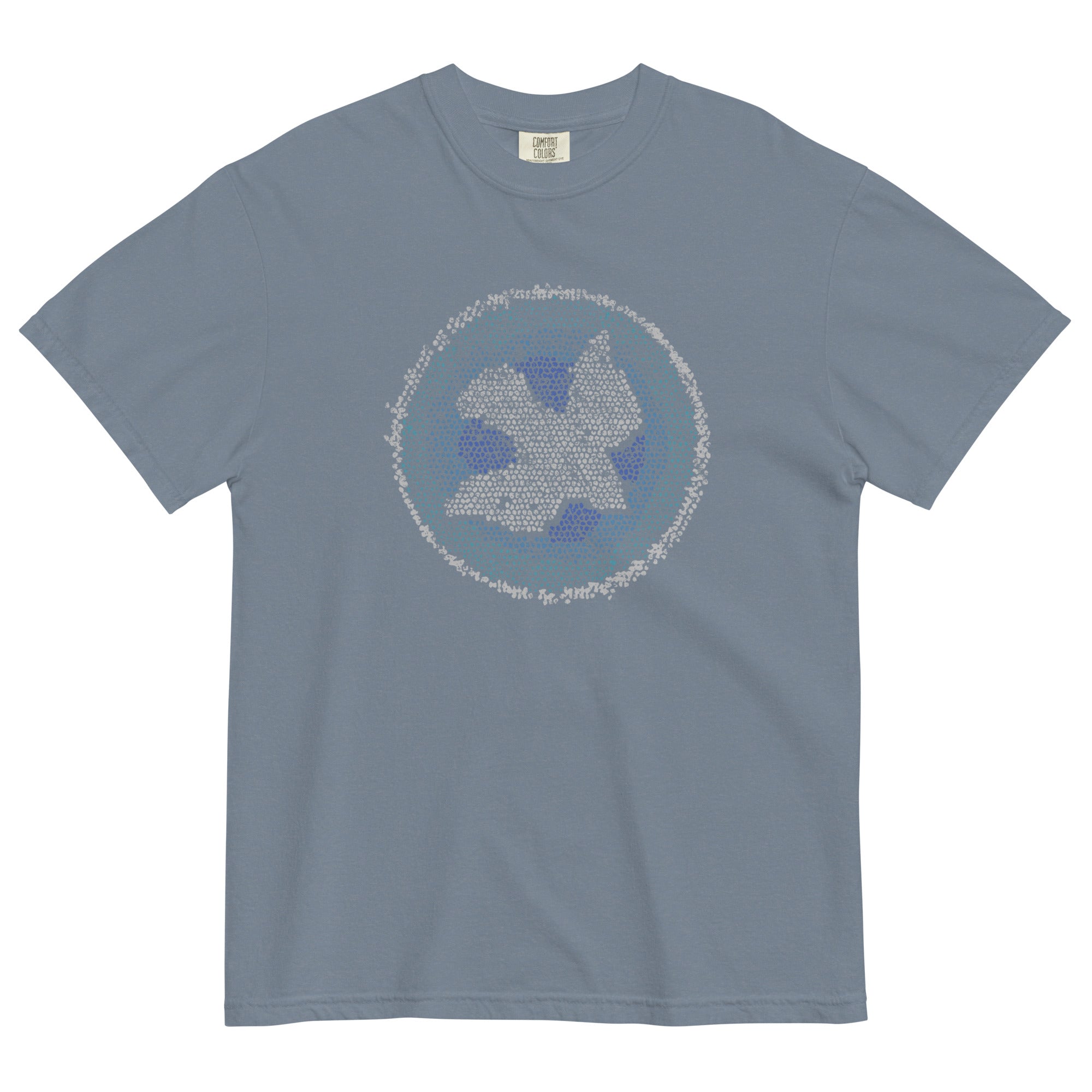 Blue Flame Dove Mosaic - Garment-Dyed Heavyweight Tee