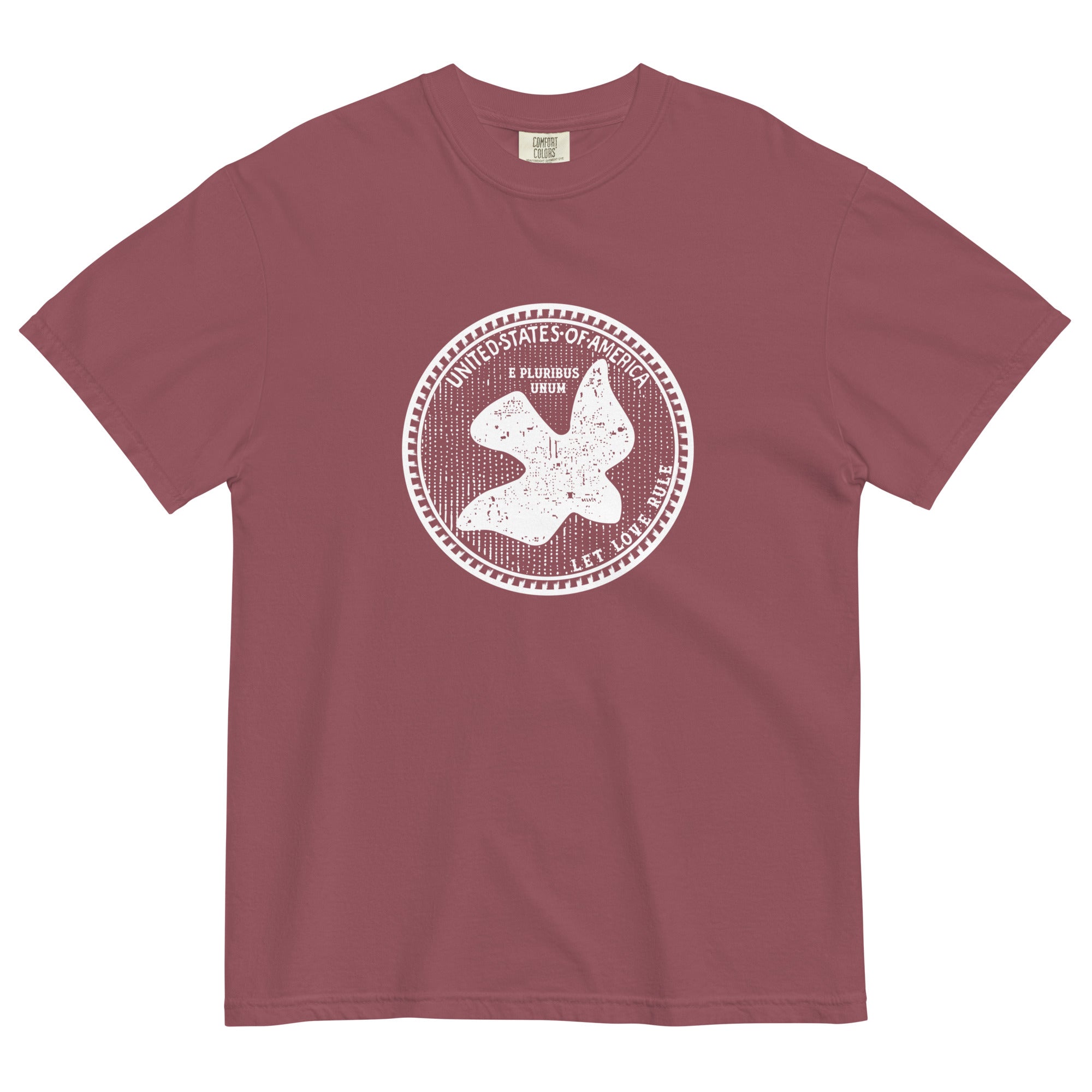LET LOVE RULE Heavyweight Garment- Dyed heavyweighT Tee