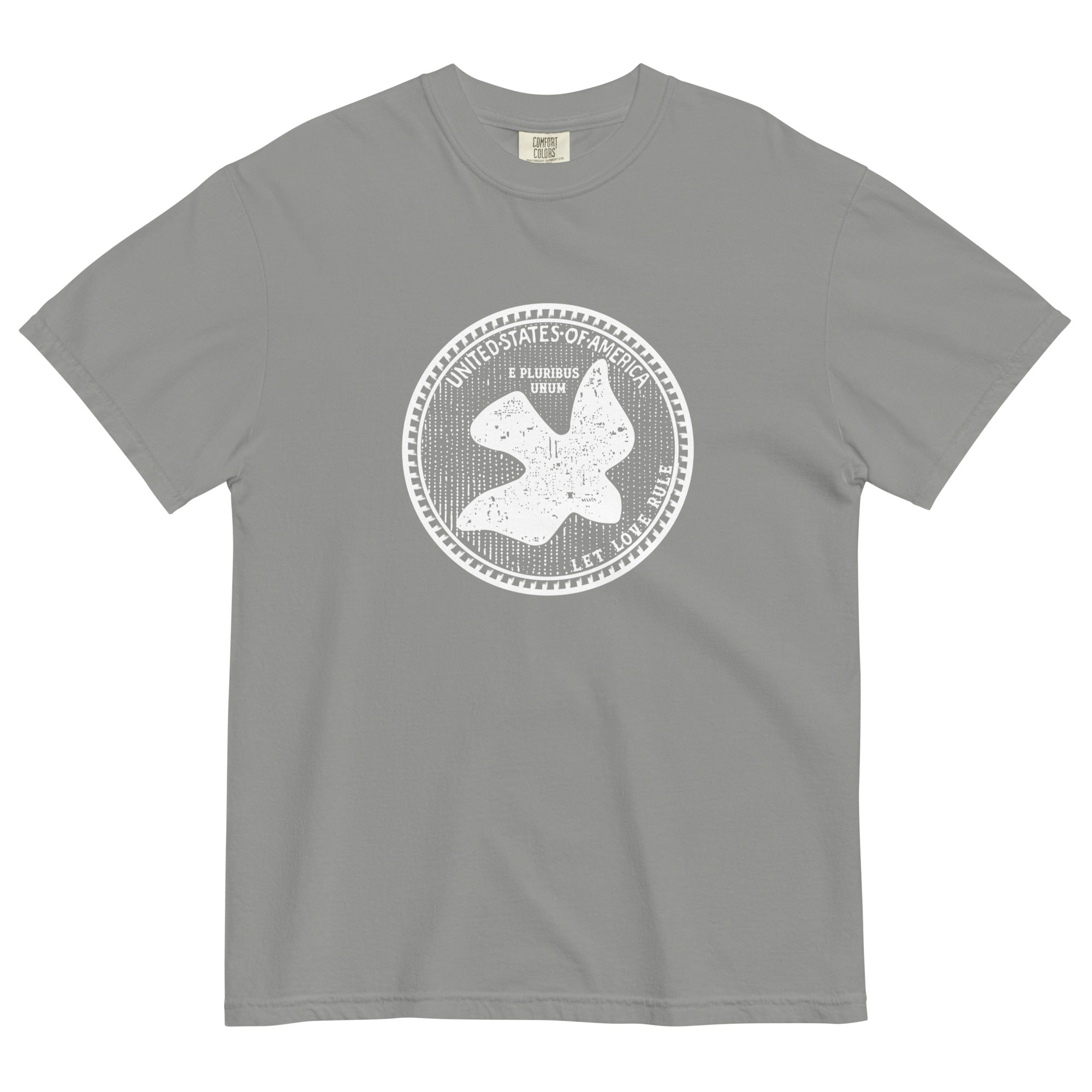 LET LOVE RULE Heavyweight Garment- Dyed heavyweighT Tee