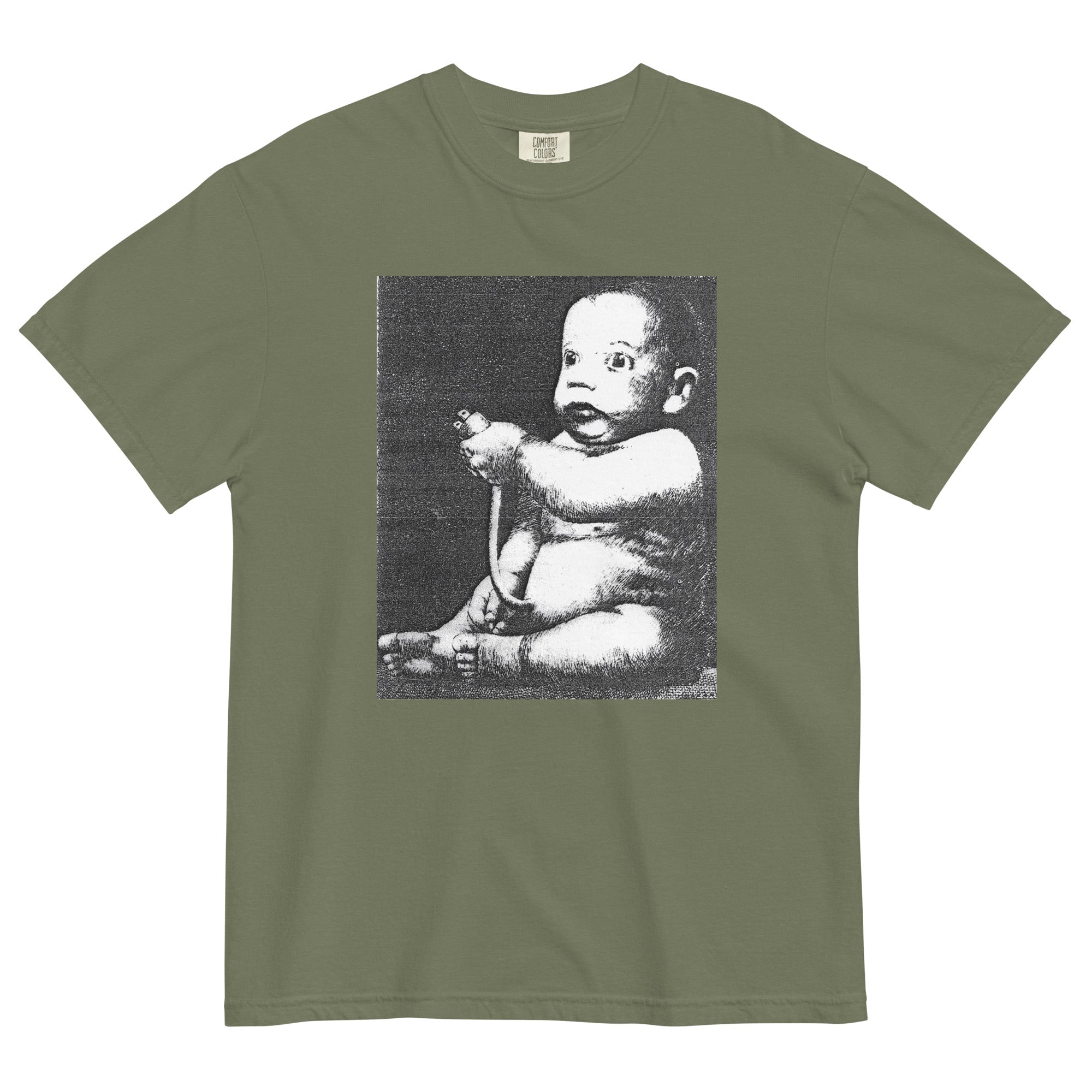 PLUG IN // Garment-Dyed Heavyweight Graphic Tee
