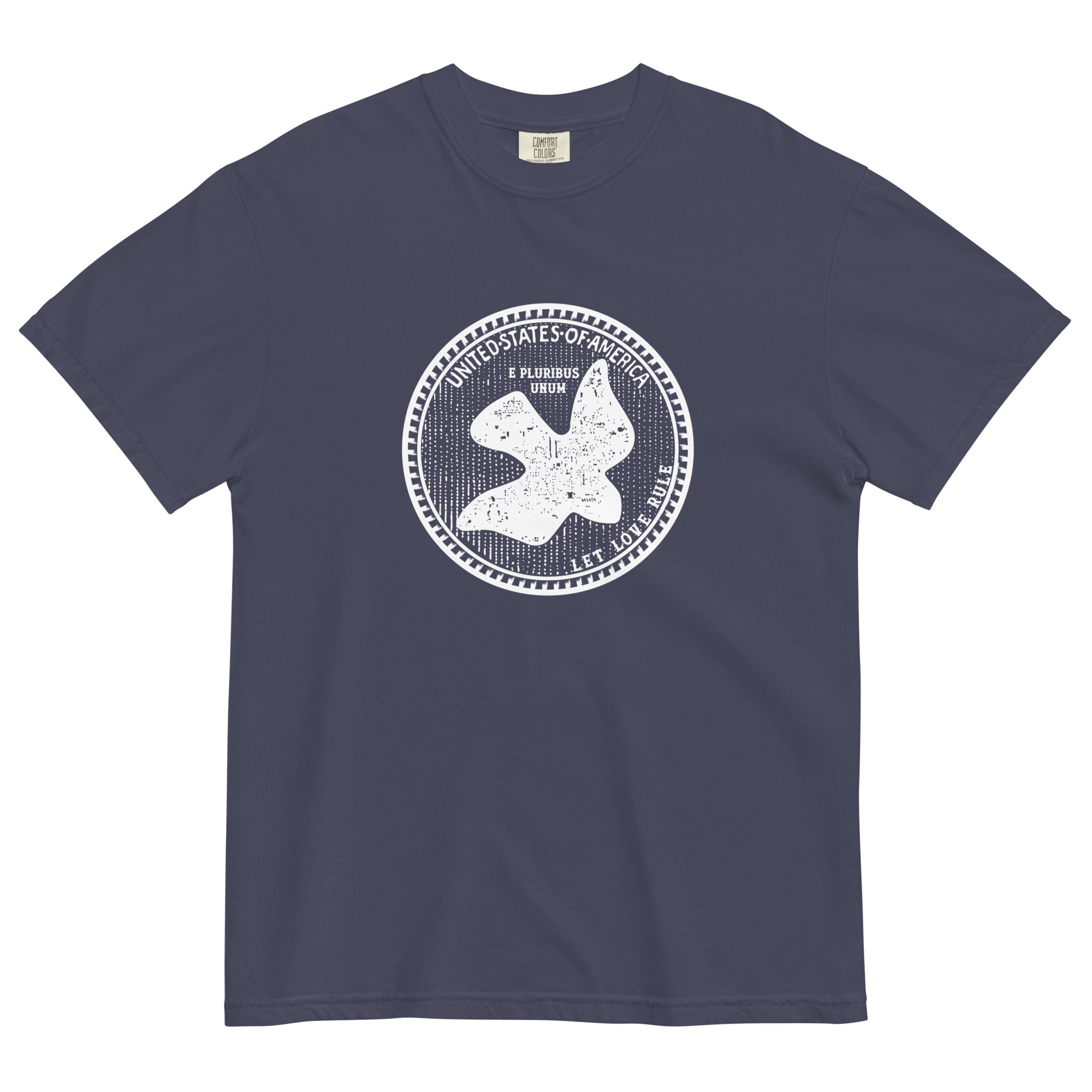 LET LOVE RULE Heavyweight Garment- Dyed heavyweighT Tee