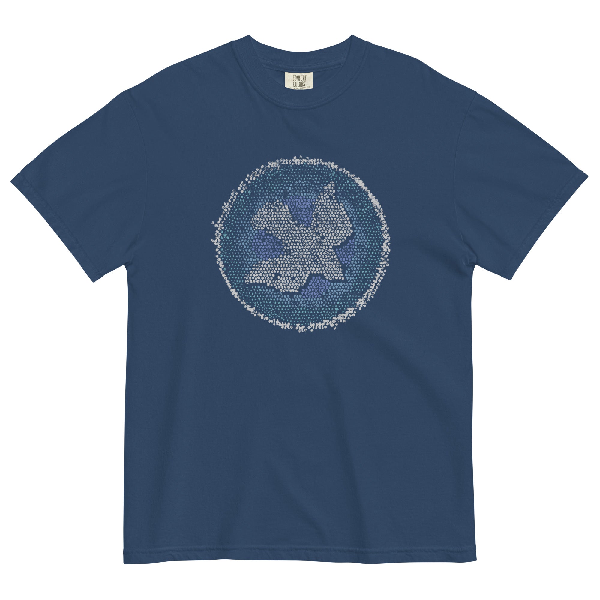 Blue Flame Dove Mosaic - Garment-Dyed Heavyweight Tee
