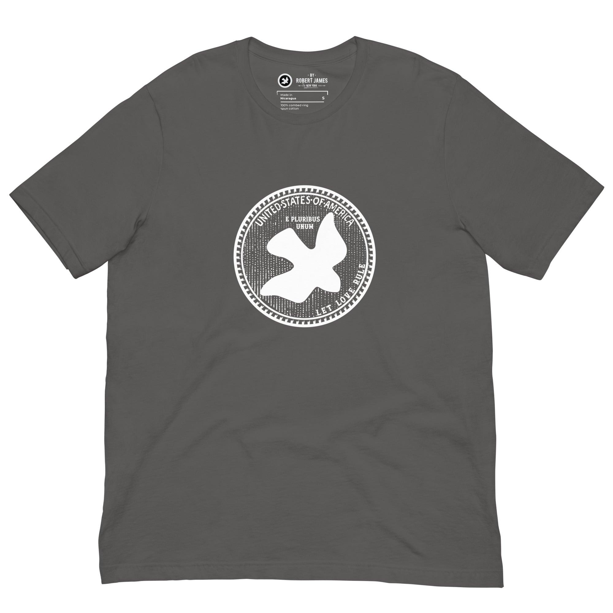 DOVE NICKEL- Let Love Rule. -Light Weight Tee