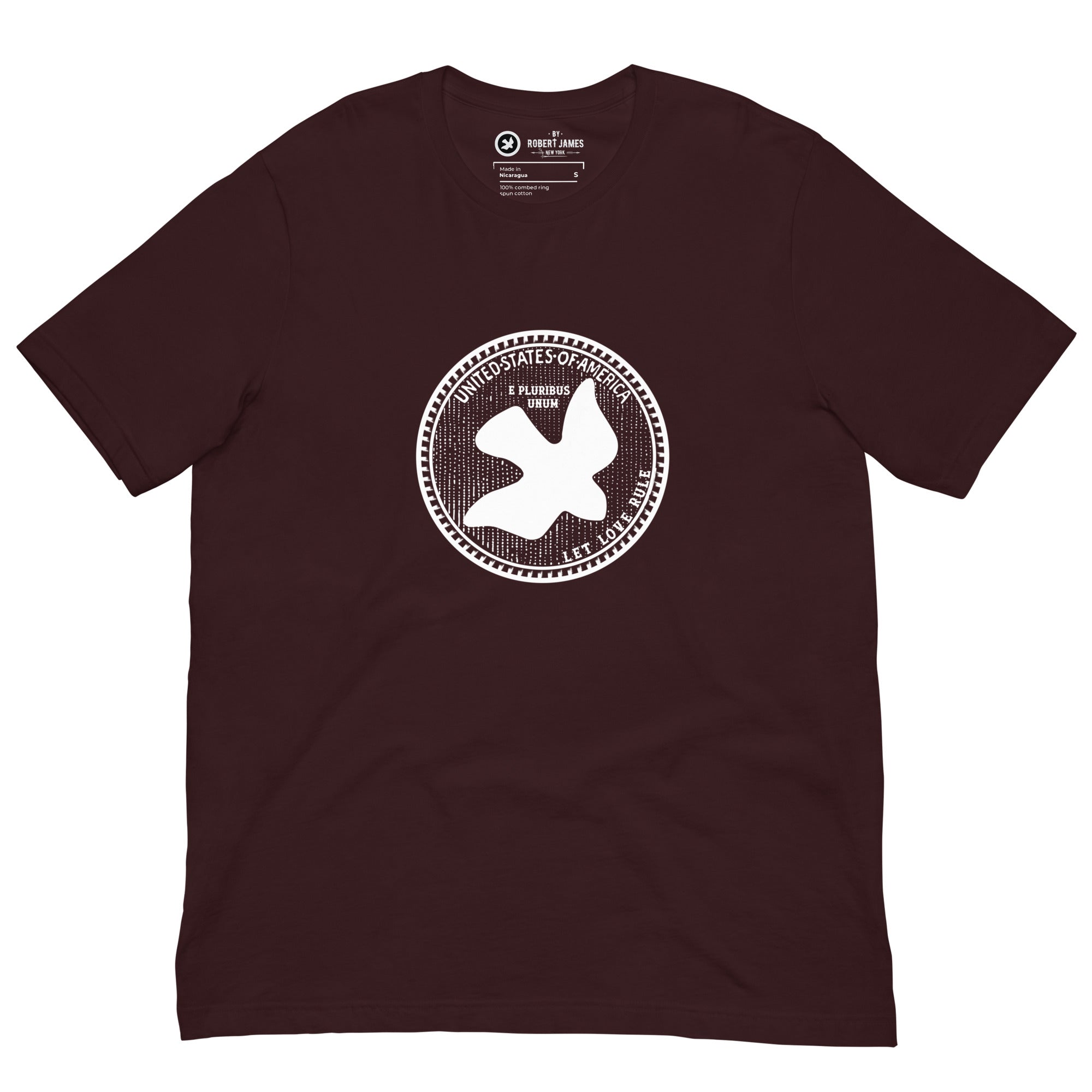 DOVE NICKEL- Let Love Rule. -Light Weight Tee