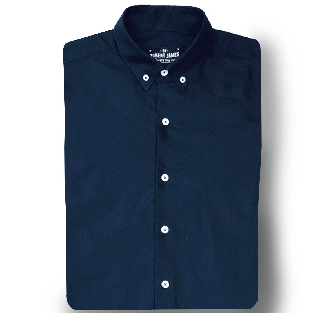 BOND - MOD BUTTON DOWN NAVY OXFORD CLOTH SHIRT