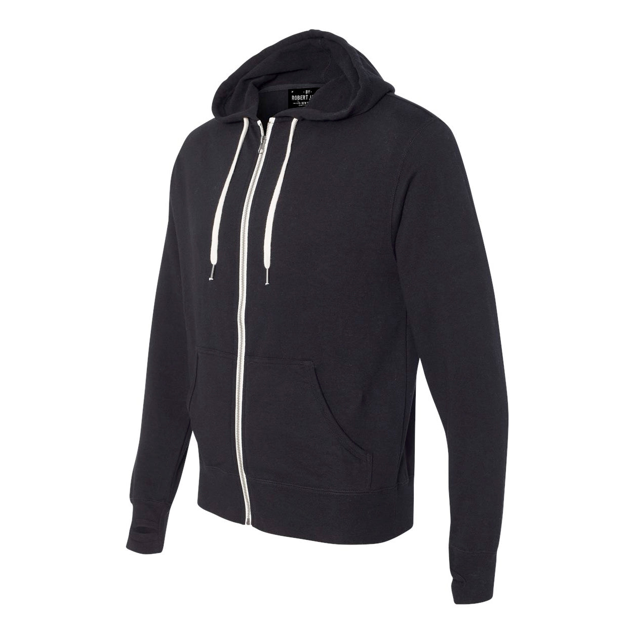 BRJ BROADWAY // BLACK Full Zip Hoodie - French Terry Men's Knit By Robert James