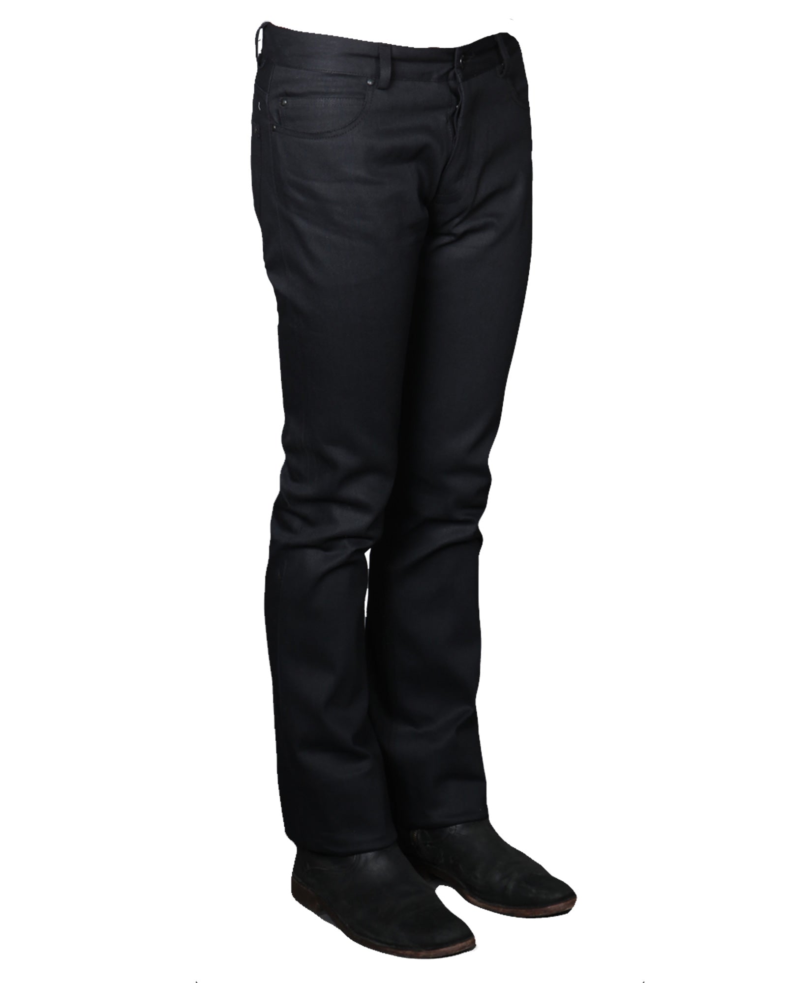 WESTERN 19 // BLACK Men's Denim Jeans By Robert James