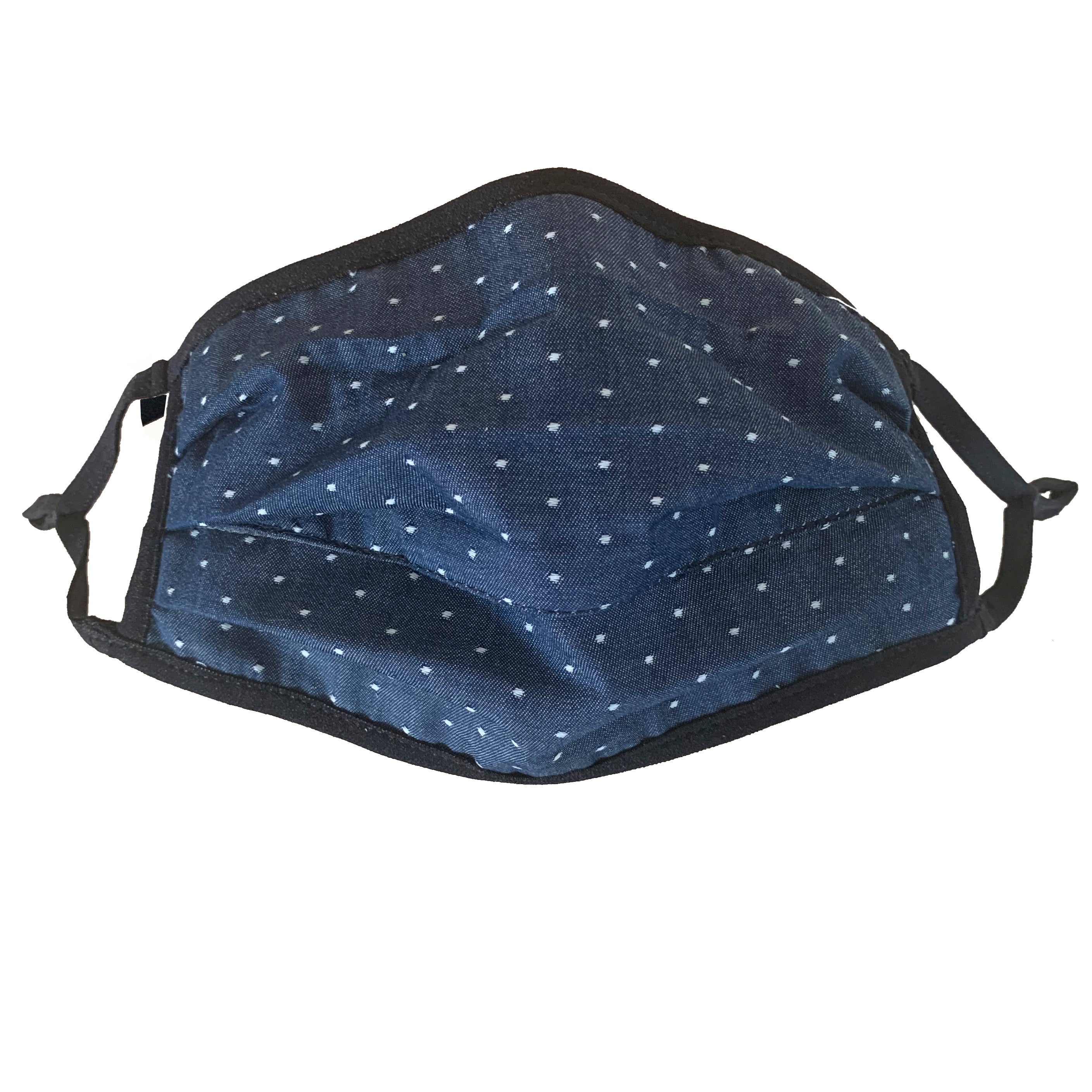BRJ COTTON CHAMBRAY DOT Beverage / Cocktail Mask - 1 PC Face Mask