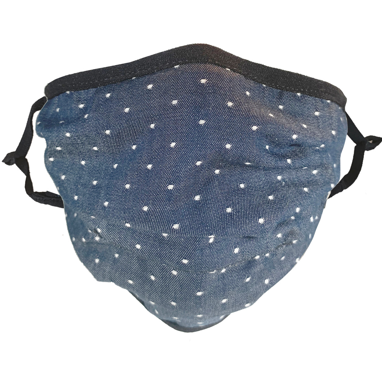 BRJ COTTON CHAMBRAY DOT Beverage / Cocktail Mask - 1 PC Face Mask