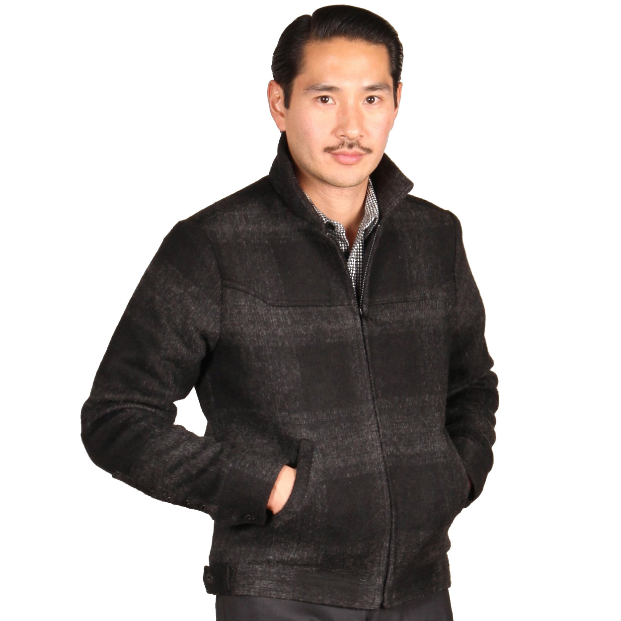 GRAND WORK JACKET // CHARCOAL PLAID Men's Jacket By Robert James