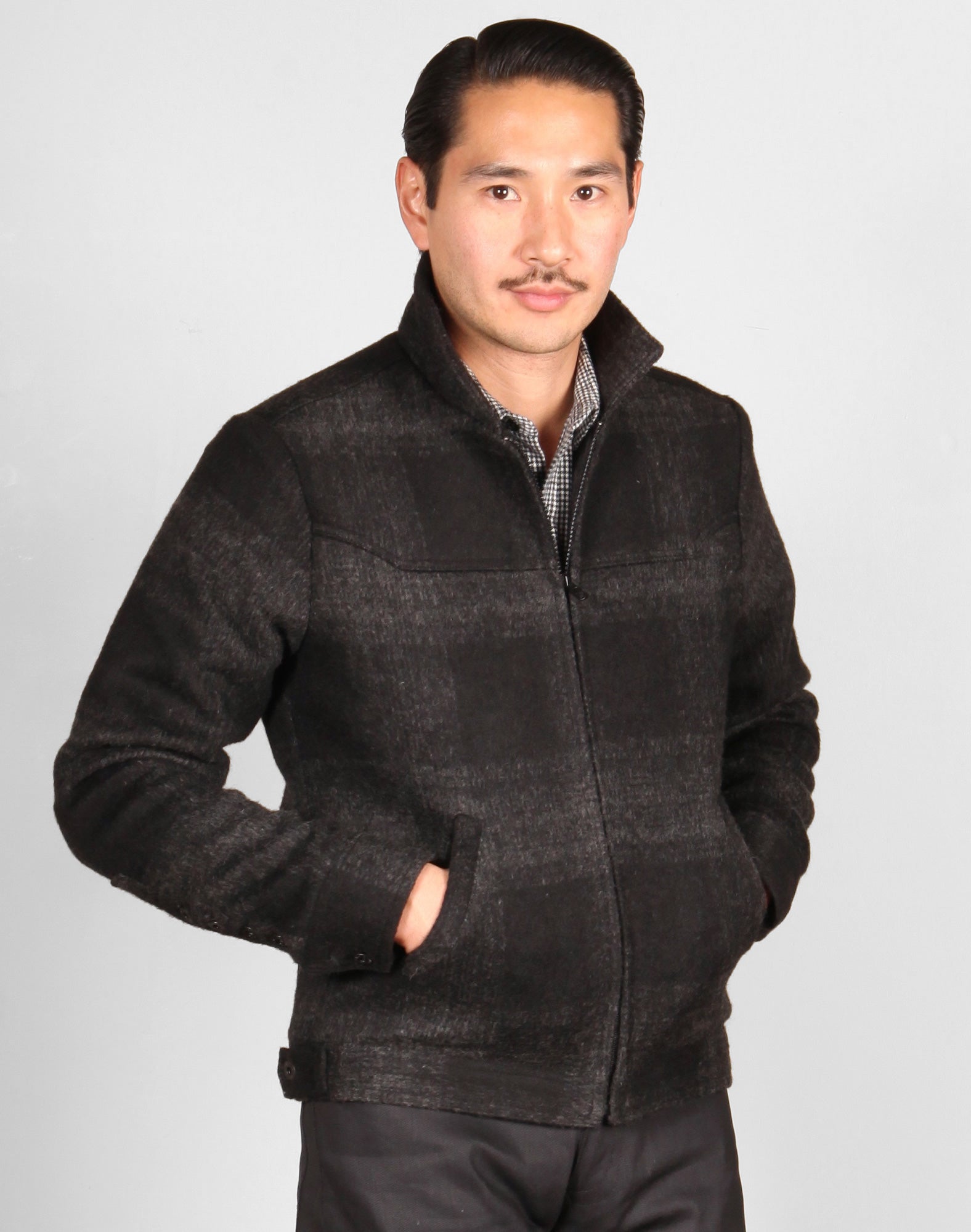 GRAND WORK JACKET // CHARCOAL PLAID Men's Jacket By Robert James